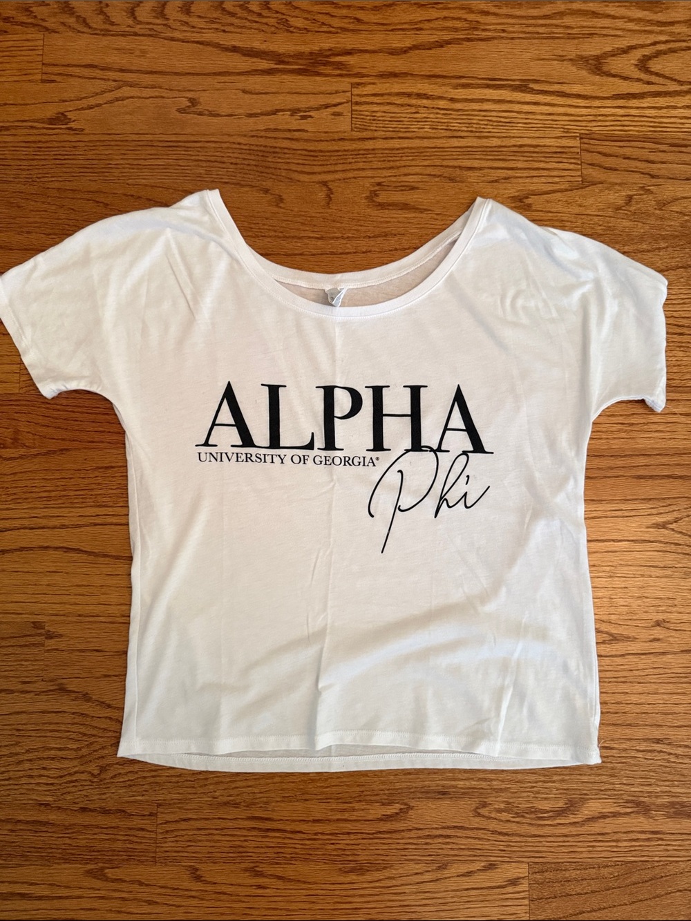 Bella Canvas White Alpha Phi University of Georgia Graphic Tee
